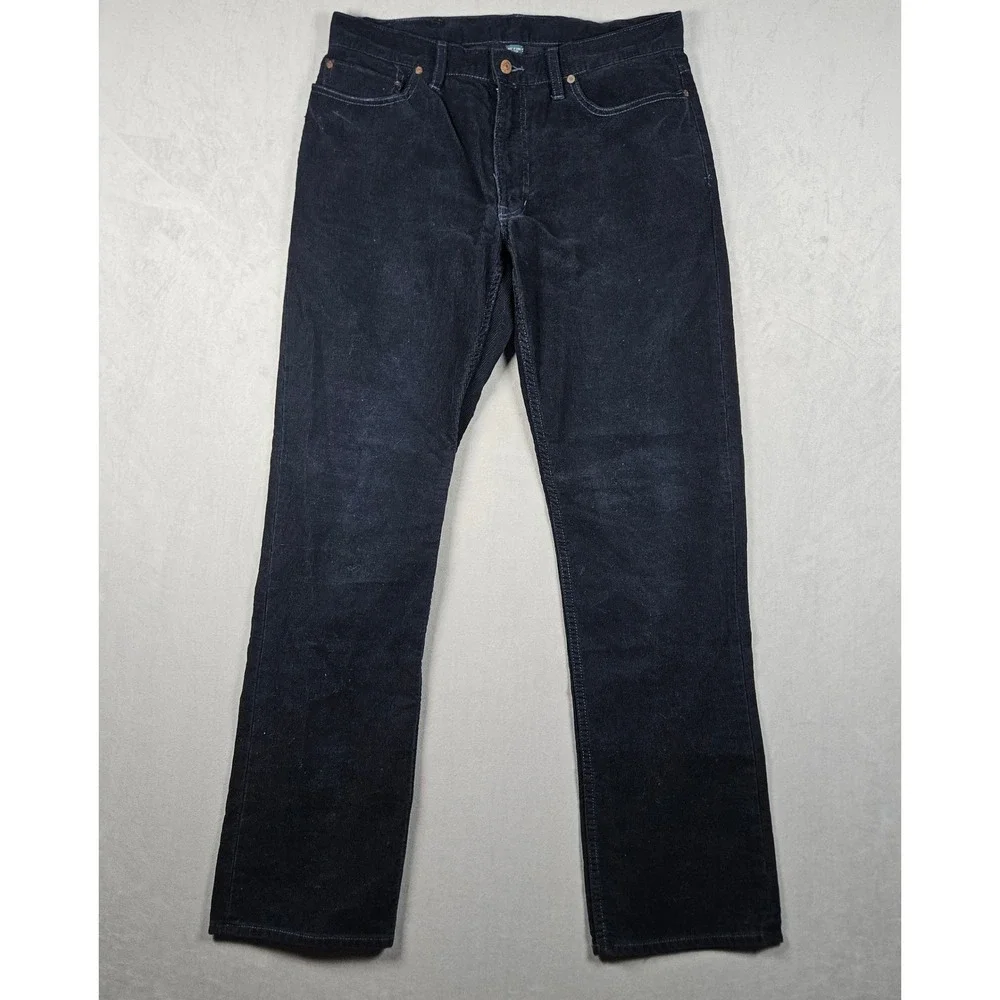 Polo Ralph Lauren Corduroy Pants Mens 34x32 Navy Blue Straight Leg 5-Pocket